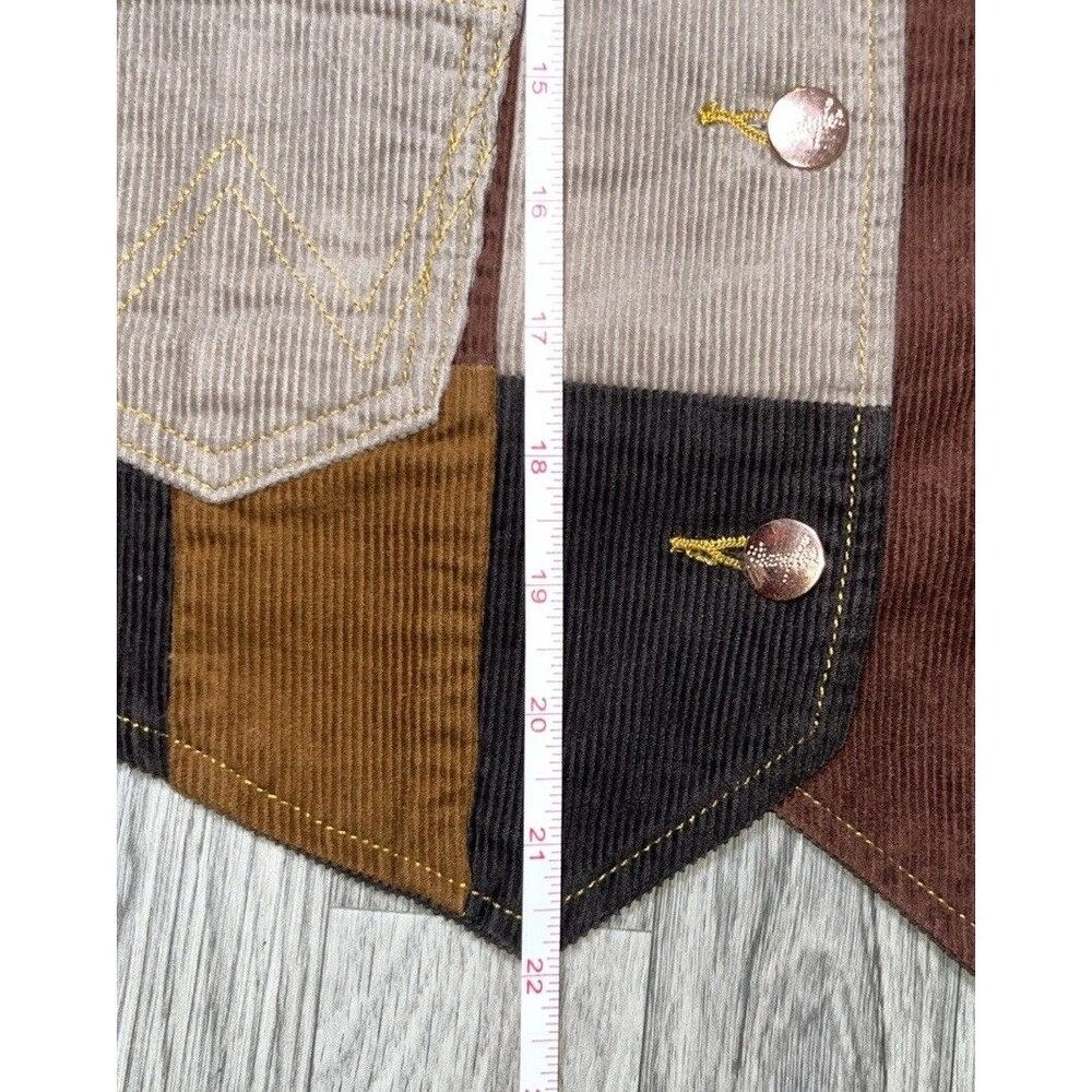 Wrangler x Lainey Wilson Patchwork Corduroy Vest Women’s Size M Brown Western - Picture 8 of 10